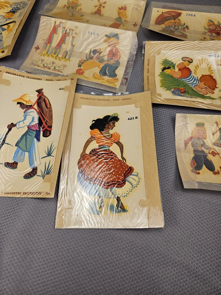 9 vtg duro Decorative Transfers #3