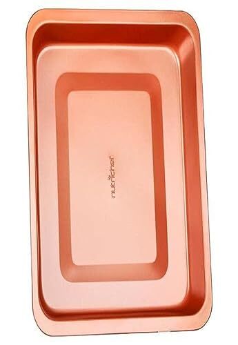 NutriChef 15" Non-Stick Coated Layer Surface Roasting Pan Serving