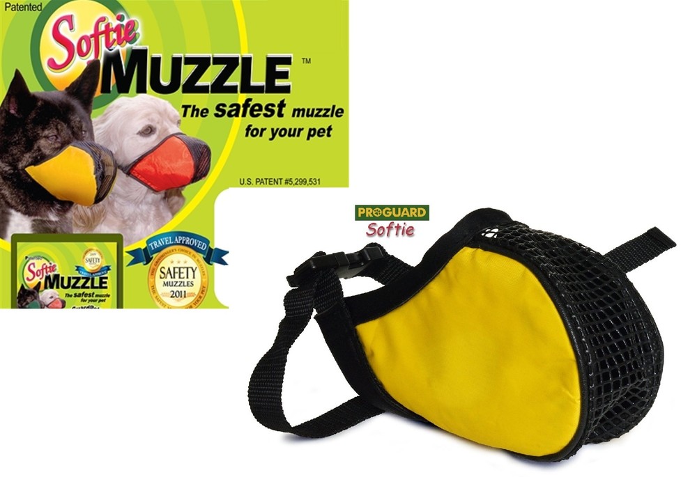 SOFTIE DOG NO BITE MUZZLE Mesh EZ Quick-Fit Adjustable Safer Comfortable*U PICK