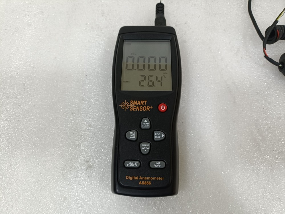 Smart Sensor AS856 Digital Anemometer Wind Speed Meter Temperature °C/°F