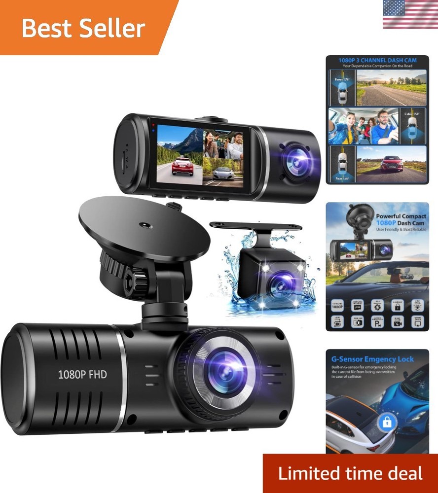1080P Dash Camera with Night Vision & G-Sensor for Complete Coverage