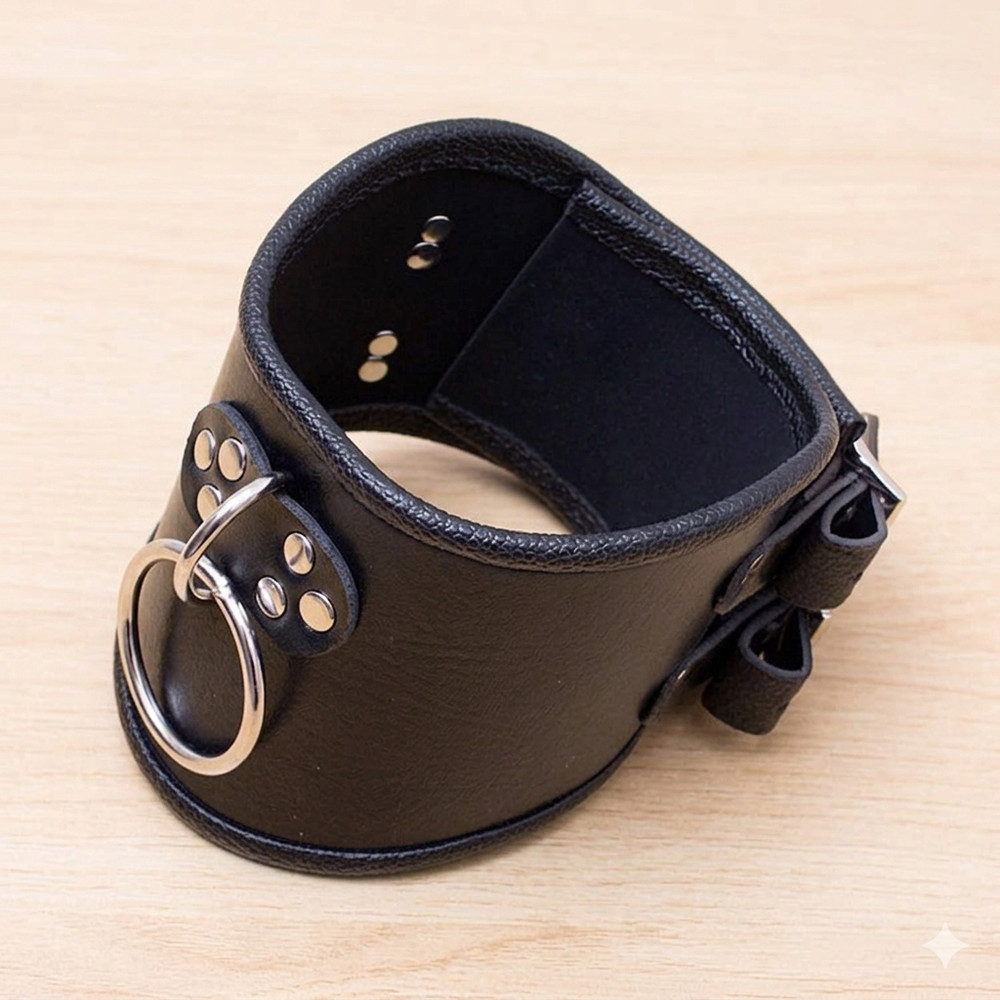 Leather Neck Collar Locking Adjustable Posture Training Corset Style