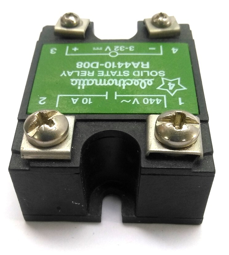 Electromatic RA4410-D08 Solid-State Relay, Control: 3-32VDC, Output: 440VAC 10A