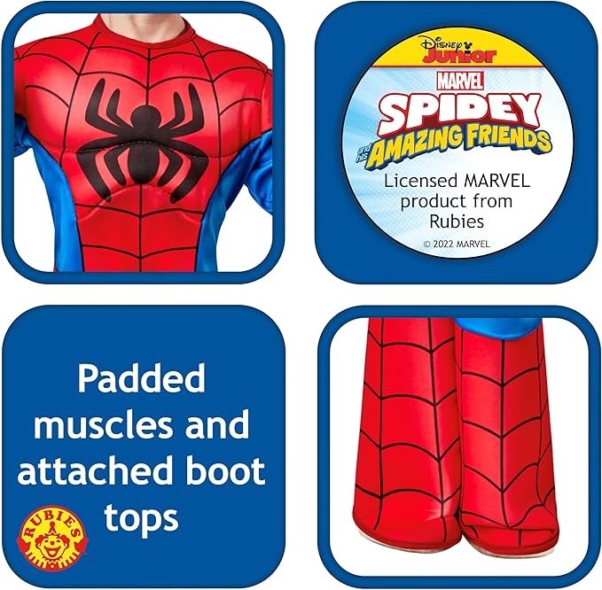 Marvel Spidey Amazing Friends Spider-Man Toddler Padded Costume 3T-4T