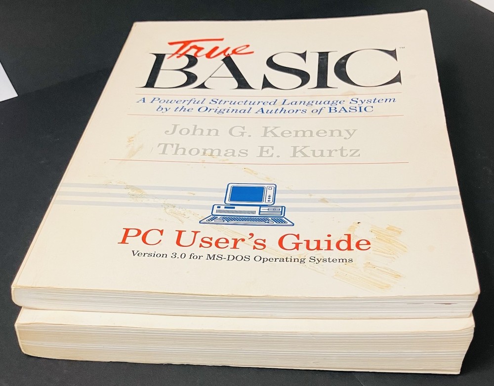 True BASIC v3.0 PC User Guide & Reference Manual Lot Kemeny Kurtz Vintage (1990)