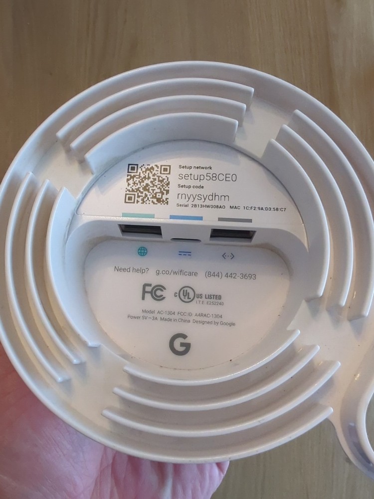 x2 Google Wifi Router or Mesh add-on Model AC-1304 Untested