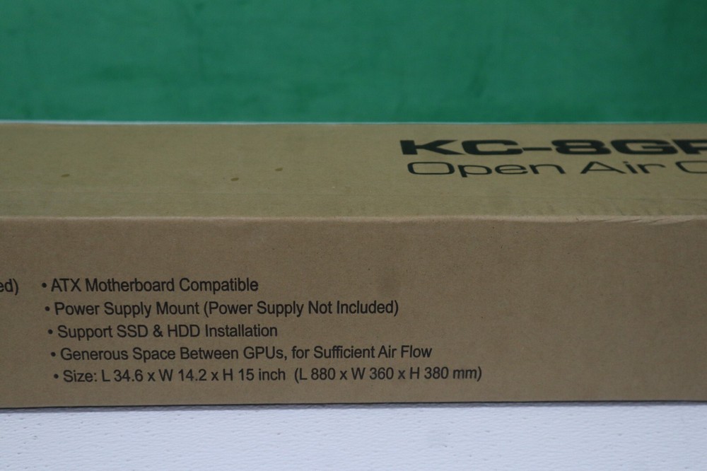 Kingwin Miner Rig Case Aluminum W/6 or 8 GPU Mining Stackable Frame Expert Crypt