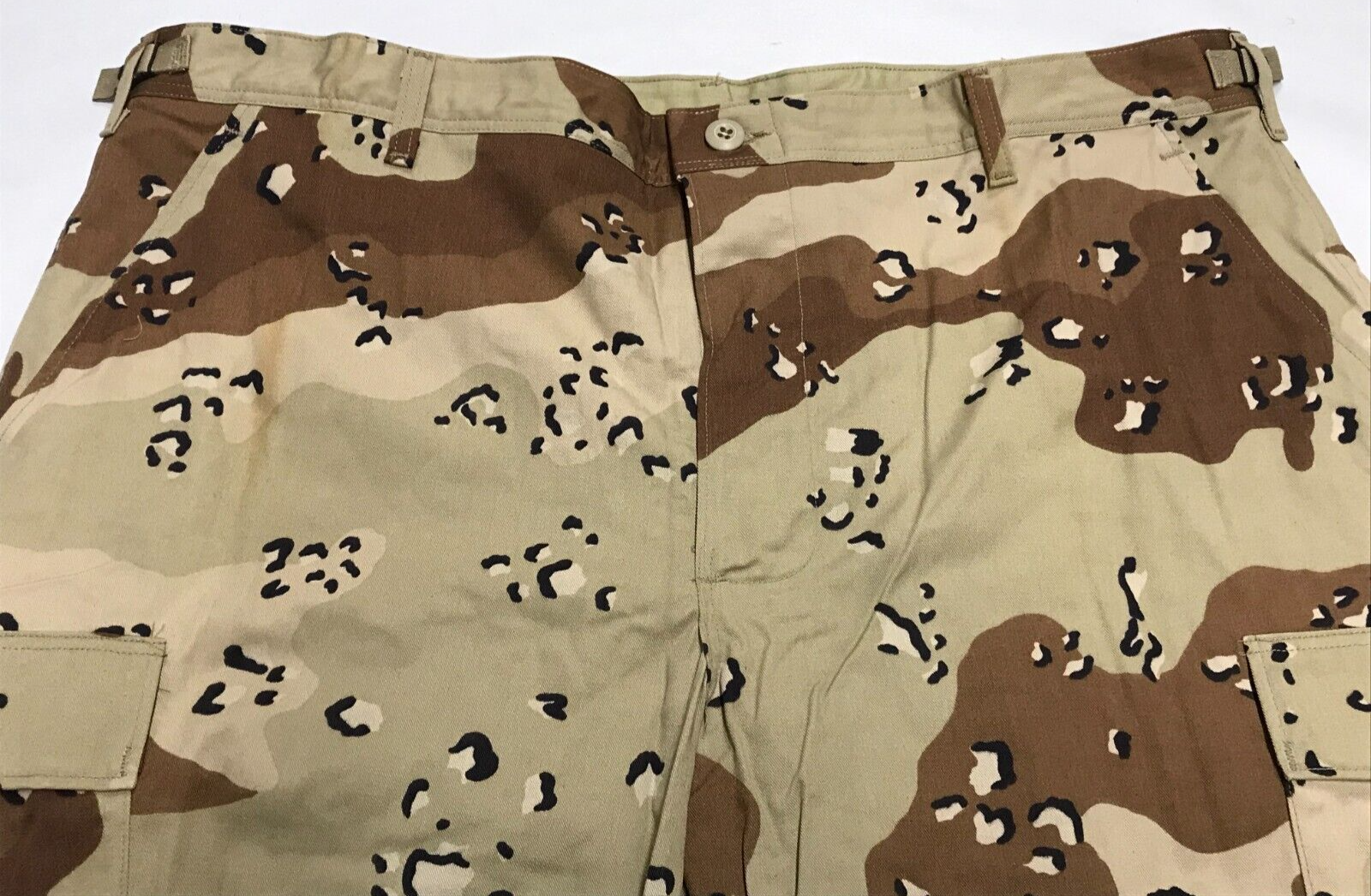 Wrangler 1991 6 Color Desert BDU Trousers USGI NYCO X Large Short NOS w/ Stains