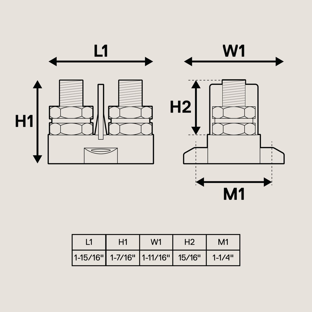 48V DC Max M10 Battery Power Distribution Terminal Isolated Stud Junction Posts