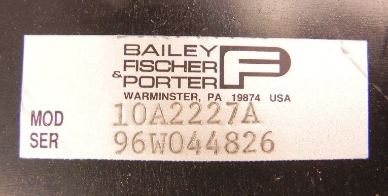 Fischer & Porter Flow Meter 10A2227A