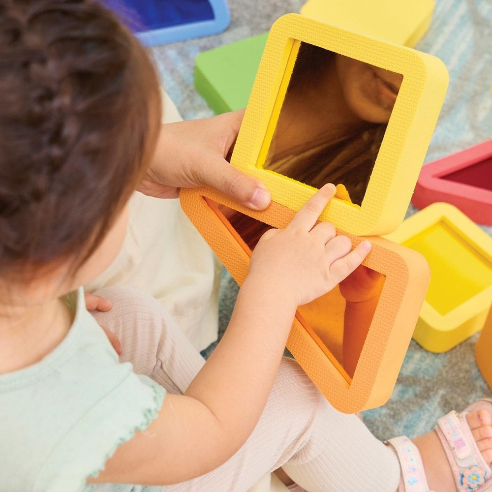 Kaplan Early Learning Mirror Foam Blocks - 12 Pieces