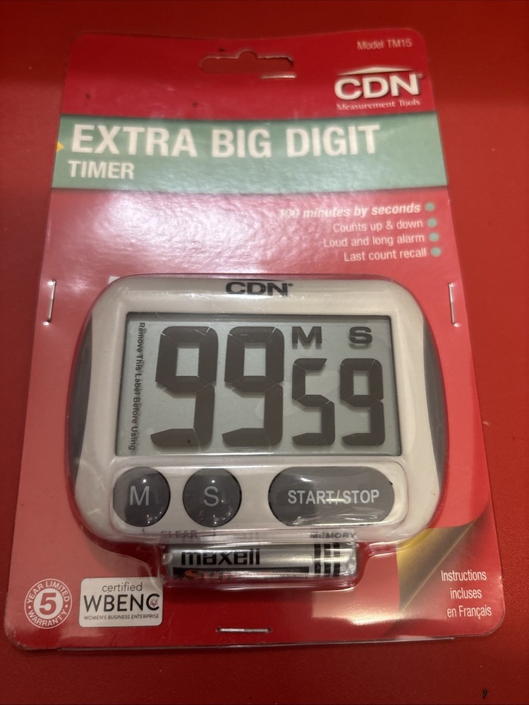 CDN TM15 Last Count Recall Extra Big Digit Timer