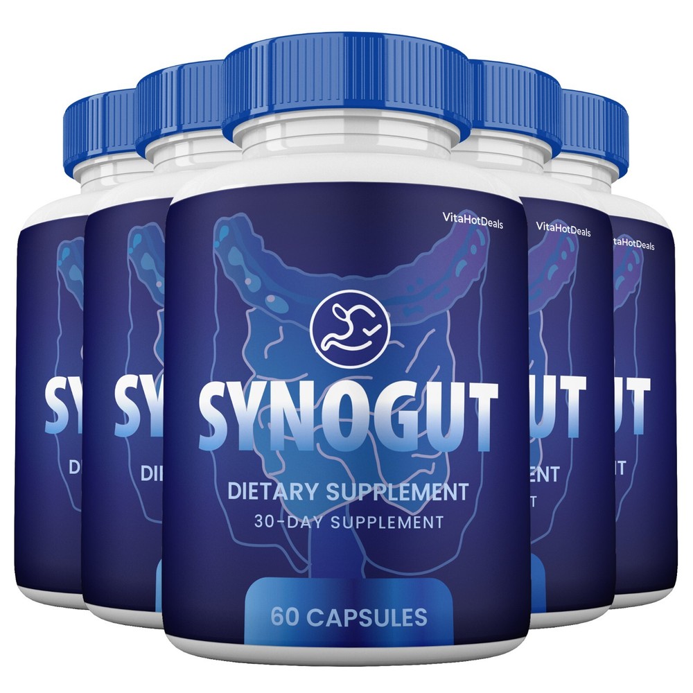 Synogut Capsules, Max Strength Formula, Synogut Supplement Pills (5 Pack)