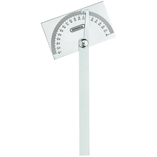 General Tools 17 Angle-Izer Square Head Stainless Steel Angle Protractor, 0 To