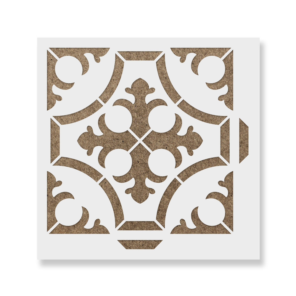 Yarrow Tile Stencil - Durable & Reusable Mylar Stencils