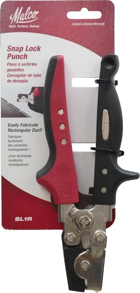 Professional Snap Lock Punch with Compound Handle Leverage for Metal Sheets