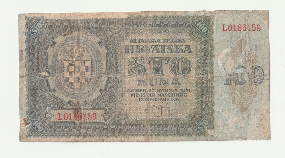 Croatia  100  Kuna 1941