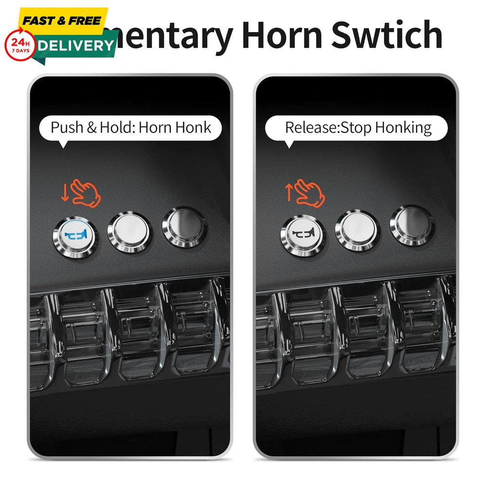 Horn Button Switch 12 Volt Momentary Push Button Switch 12V Air Horn Button