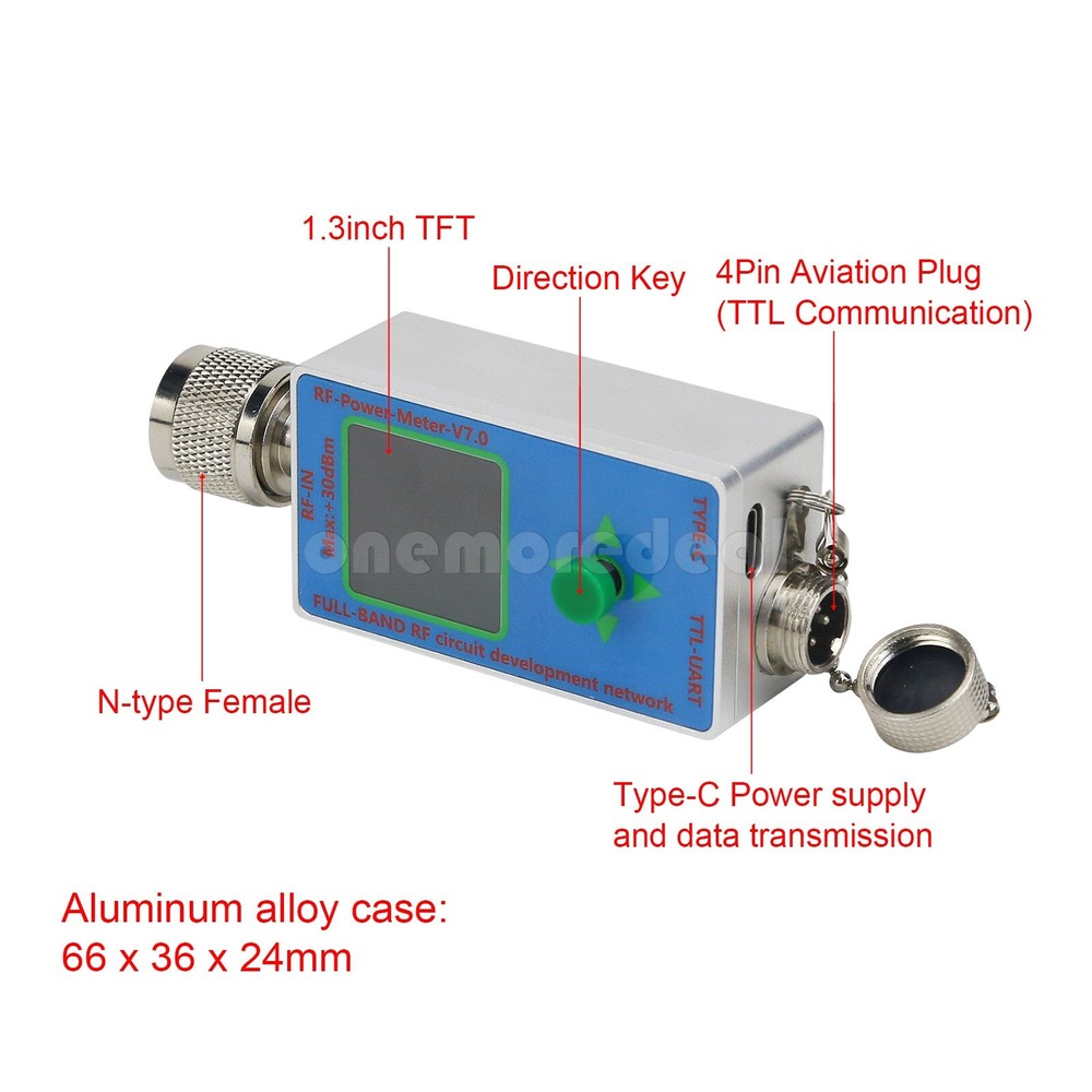 N-Type RF Power Meter V7 10GHz Type-C Full-band RF Circuit Development Network