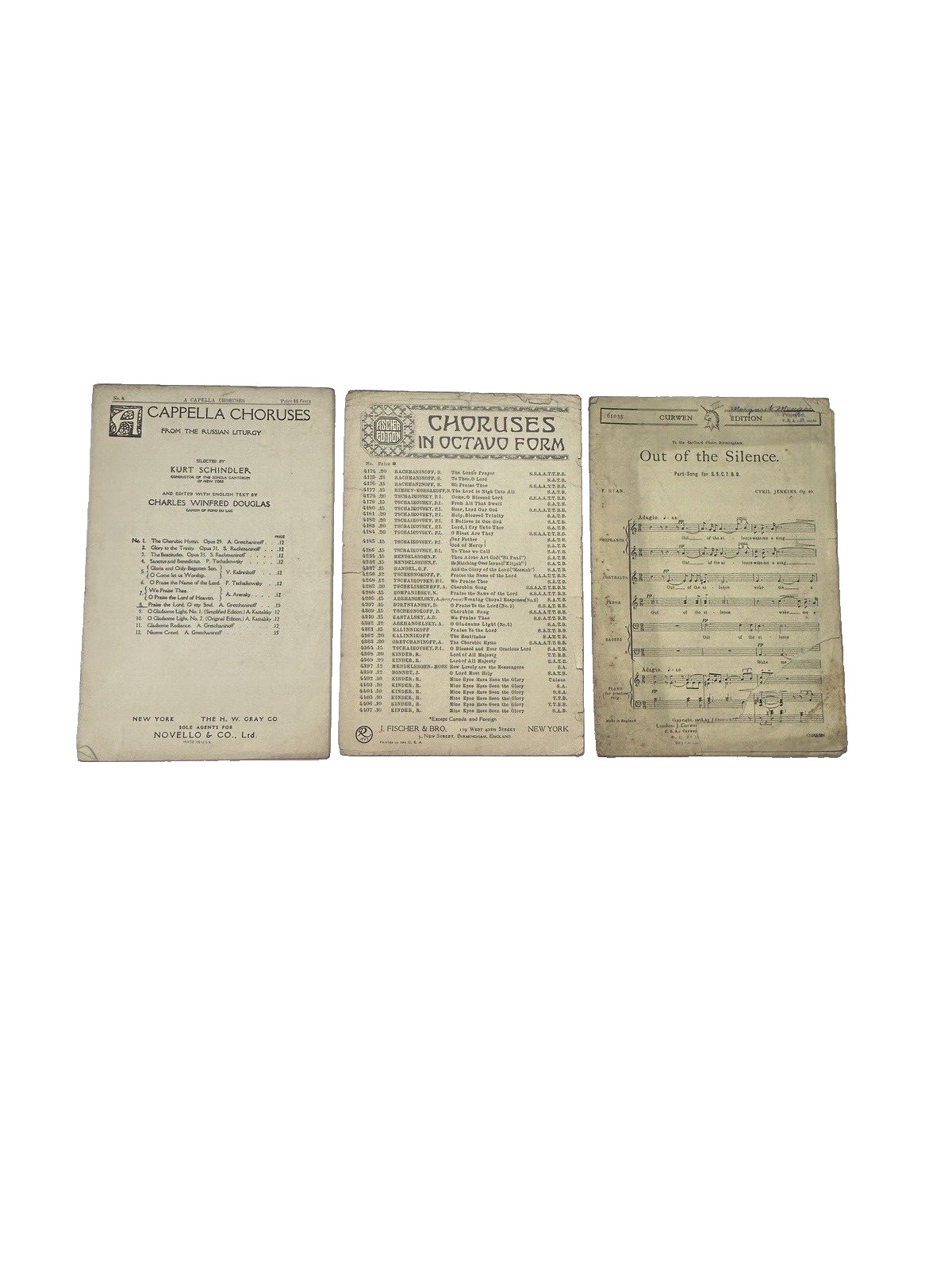 Vintage Sheet Music Choral Arrangements, Choirs Lot of 9