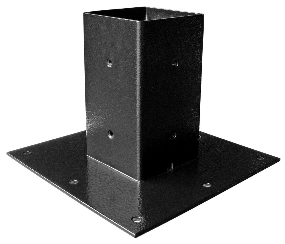 Mail Boss 7155 Black Surface Mount Base Plate for Mailbox Security