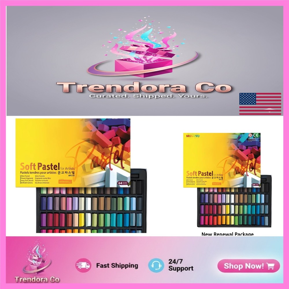 Creative Soft Pastel Set with 64 Lightfast Colors - Smooth & Easy Application