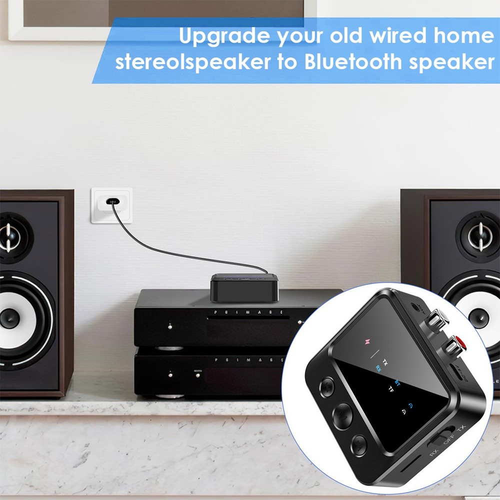 Bluetooth 5.4 Wireless Transmitter Receiver HiFi Audio Music Adapter AUX RCA ..