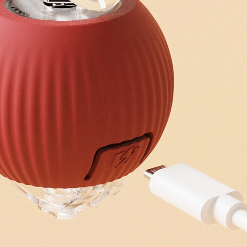 Automatic Rolling Ball Smart Cat Dog Toy Electric Pet Self-Moving Kitten (RED)