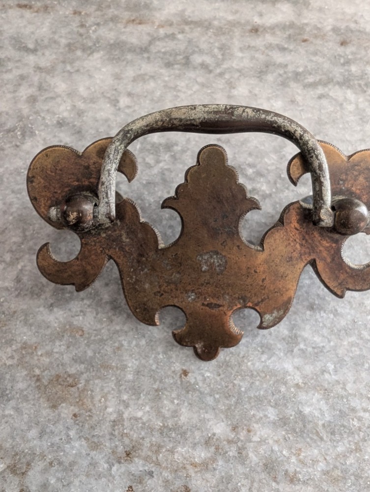 3.5in Brass Handle Bail Drawer Pull - VTG