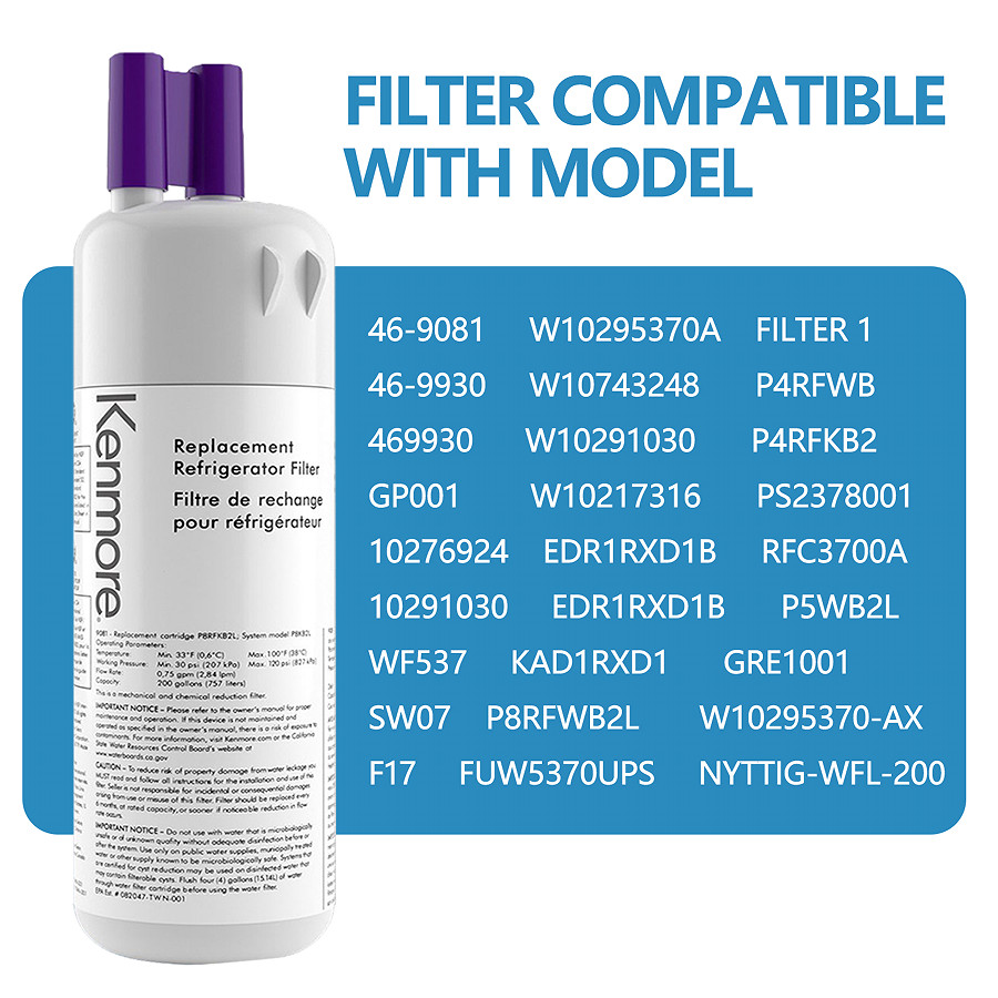 NEW 2Pack Kenmore 9081 469081 46-9930 Replacement Refrigerator Ice Water Filter