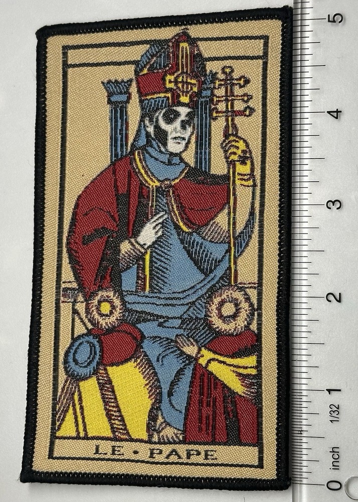 Ghost Le Pape Black Border Woven Patch