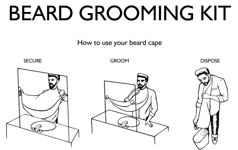 Suavecito Grooming Beard Cape Black or White