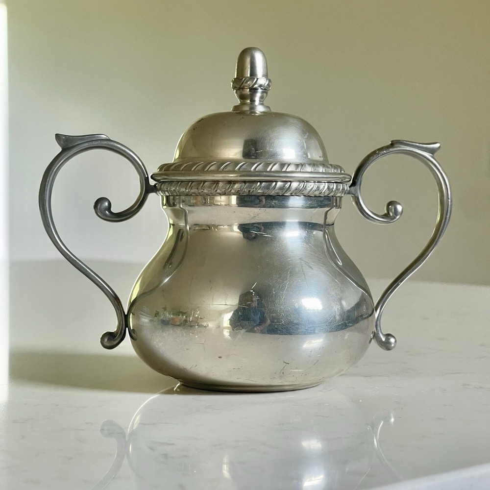 Vintage  Silverplate  Covered Sugar Bowl