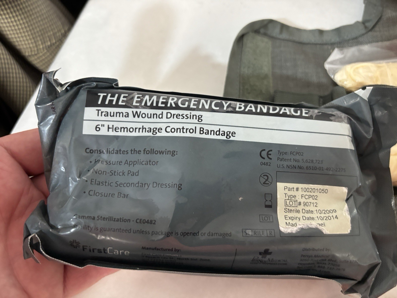 US Military Improved First Aid Kit IFAK w Parts and IR Beacon