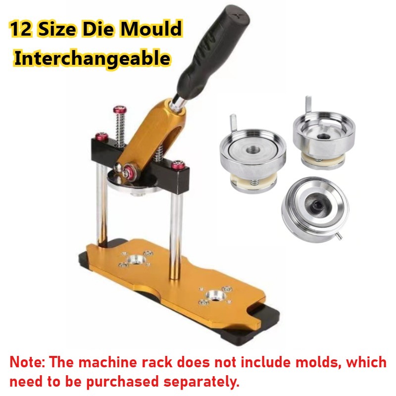 12 Size Die Mould Interchangeable Button Maker Rack Badge Making Mechine Kit