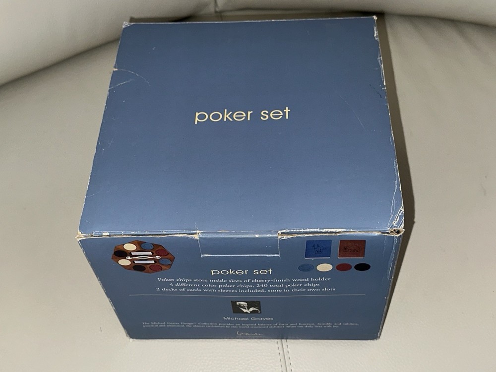 Open Box, In Box, Michael Graves Design Poker Set - PLEASE READ