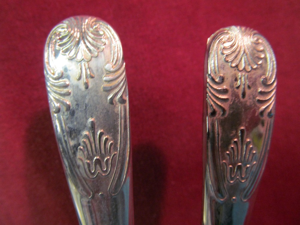 9" ITALY SILVERPLATE SALAD SERVING SPOON & FORK FANCY DESIGN STYLE