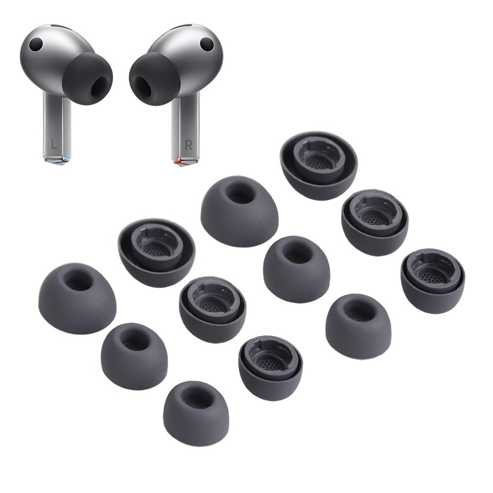Replacement Silicone Eartips Earbuds Tips Set for Samsung Galaxy Buds 3 Gray