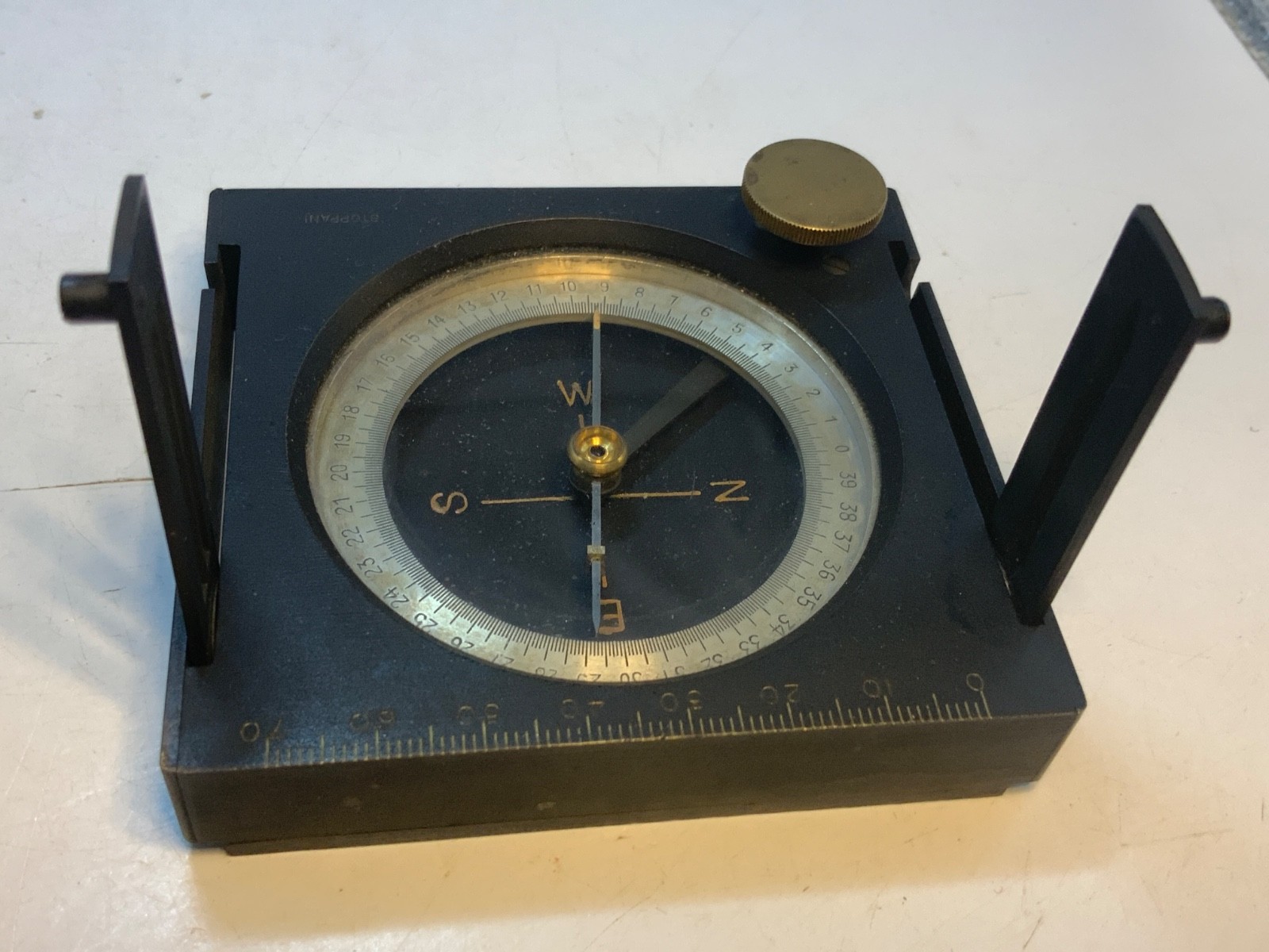 Stoppani Engineering Transit Compass c. late 19th Century Antique