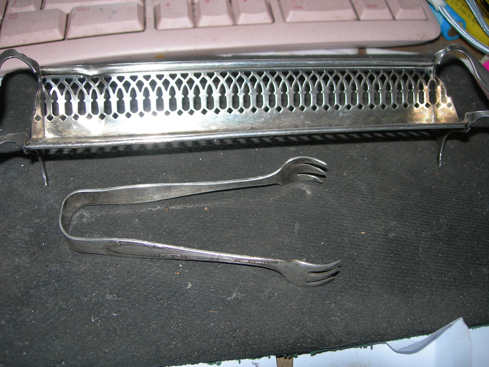 MAYNARD & CO. Sterling Silver Sugar Cube Holder + Tongs** Set 42 grams #708