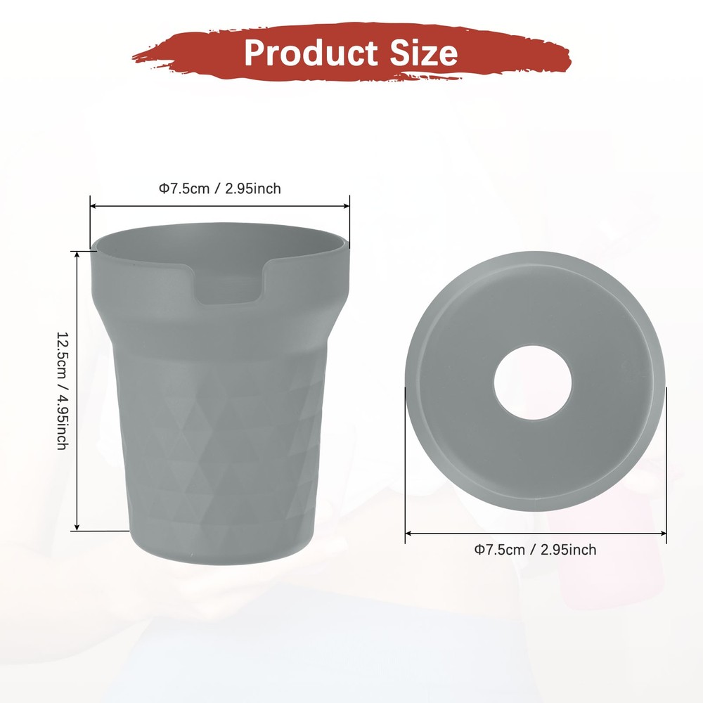 Silicone Water Bottle Boot [1PCS] - Bottom Bumper Protector [Grey]