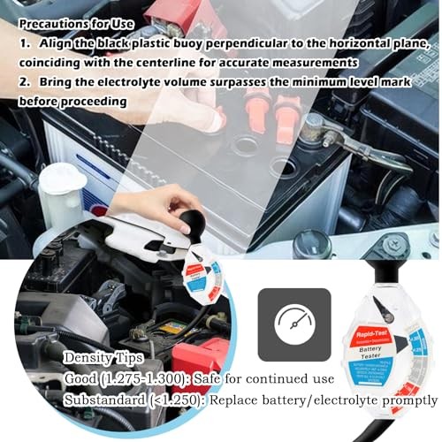 Battery Hydrometer & Acid Tester Tool - Practice Battery Acid Tester with Scale