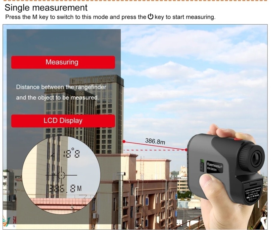 New Golf Multifunction Laser Rangefinder Meter Telescopes Digital Monocular Rang