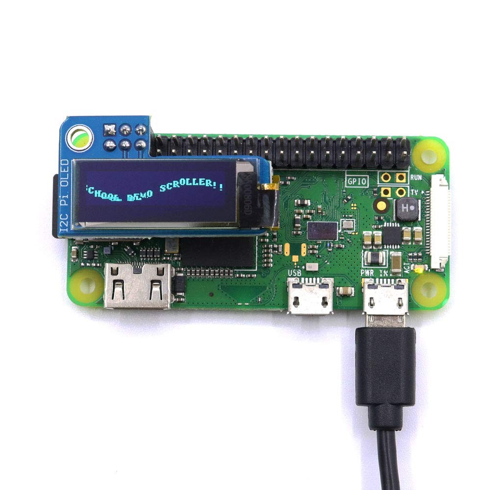 PiOLED 0.91inch OLED Screen Display Module I2C 128X32 Blue for 4B/3B/3B+/2B/B...