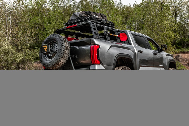 Go Rhino HC200T Swing-A-Way Hitch Mounted Tire Carrier with Lockable Latch