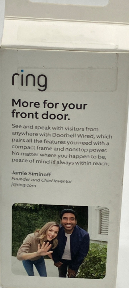 Ring Video Doorbell Wired Two-Way Talk advanced motion detection - Black