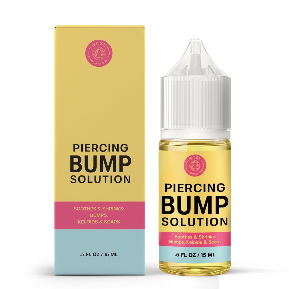 Piercing Aftercare Kit: Keloid & Piercing Bump Solution Oil(15ml) + Piercing ...
