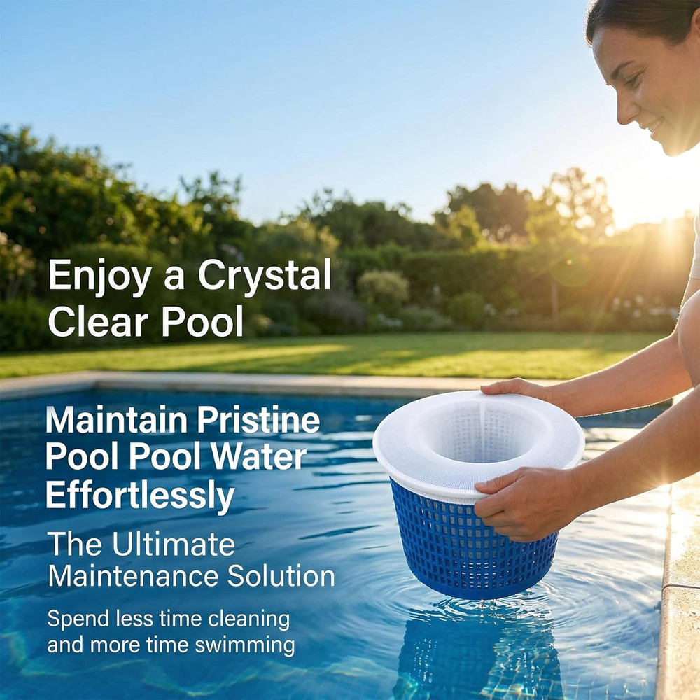 30 Pack Pool Skimmer Socks Reusable Filter Net Inground & Above Ground Pools