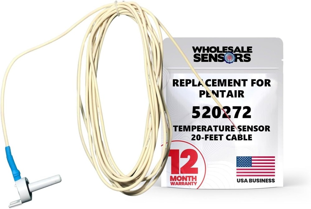 Pentair 520272 Replacement Temperature Sensor with 20FT Cable – 2-