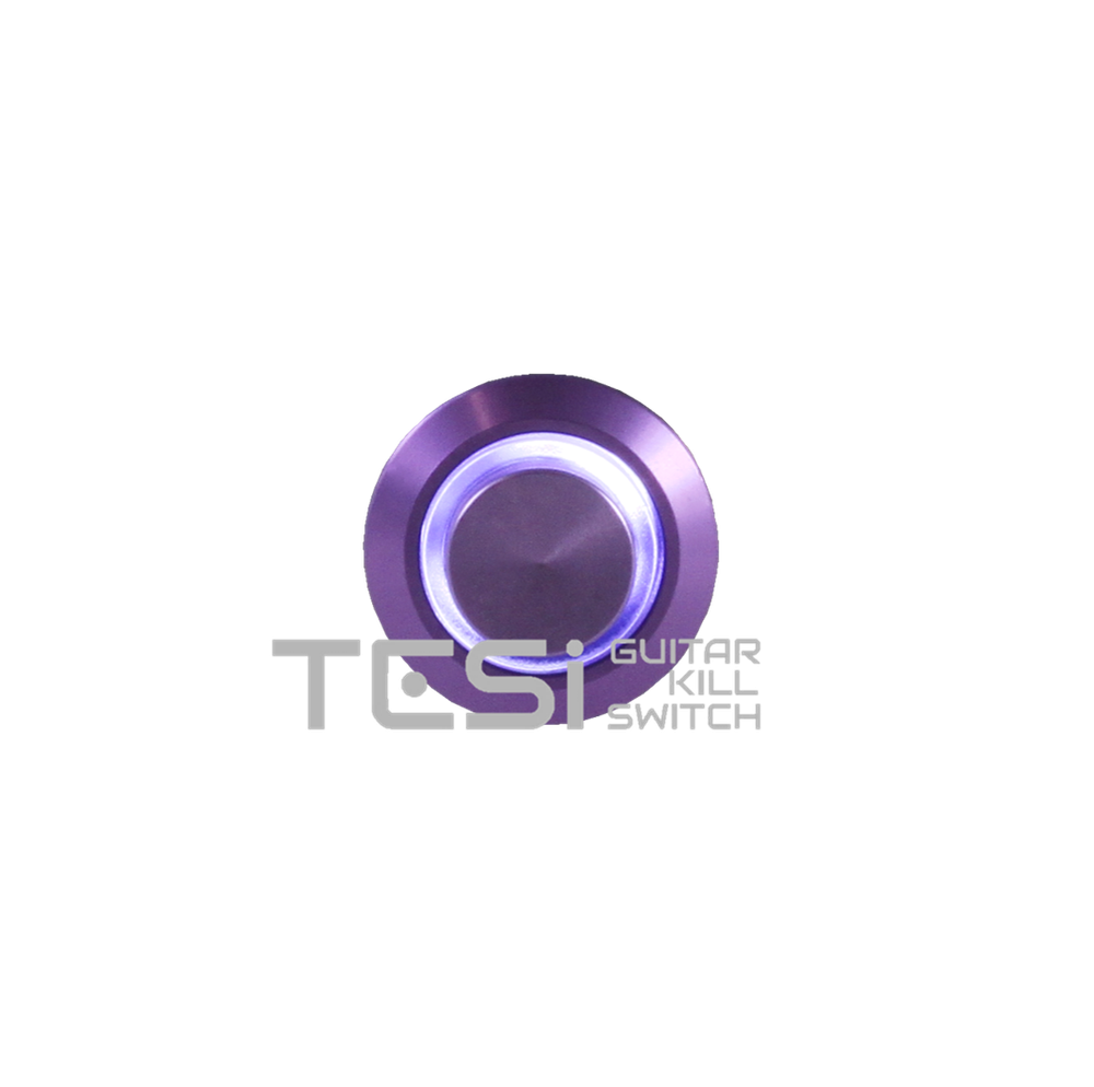 Tesi POCO 12MM LED Momentary Push Button Guitar Kill Switch Purple/White